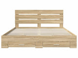 Bed Frame with Drawer Sonoma Oak 140 x 190 cm Engineered Wood 3411974