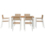 Garden Dining Set 7 pcs Brown Solid teak wood 3334800