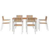 Garden Dining Set 7 pcs Brown Solid teak wood 3334800
