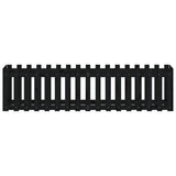 Garden Raised Bed with Fence Design Black 200x50x50 cm Solid Wood Pine 832509
