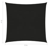 ZNTS Sunshade Sail 160 g/m² Black 6x6 m HDPE 311719