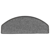 Stair Mats 10 pcs 65x24x4 cm Dark Grey Half Round Large 149753