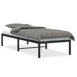 Metal Bed Frame without Mattress Black 80x200cm 373646