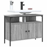Bathroom Sink Cabinet Grey Sonoma 80x30x60 cm Engineered Wood 842444