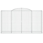 Arched Gabion Baskets 10 pcs 300x50x160/180 cm Galvanised Iron 3146763