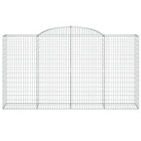 Arched Gabion Baskets 10 pcs 300x50x160/180 cm Galvanised Iron 3146763
