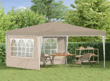 Pop-up Party Tent 288 x 288 x 245 cm Cream Oxford Fabric 42019757