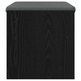 Hall Bench with Cushion Black Oak 63 x 38 x 40 cm 891545