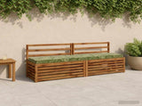 2-Piece Bench Cushions SOEST 2 pcs 100% Polyester Leaf Design 950053