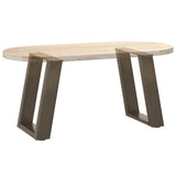 Coffee Table Legs U-Shaped 2 pcs Natural Steel 38x cm Steel 4012763