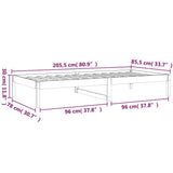Day Bed without Mattress White 80x200 cm Solid Wood Pine 820418