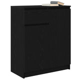 Sideboard with Drawer Black Oak 71x35x84 cm Engineered Wood 861590