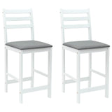 Dining Chairs 2 pcs White 40 x 47.5 x 99.5 cm Solid Rubber Wood 42020469
