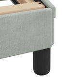 Bed Frame "Dover" Light Grey 152x203 cm Velvet 373291