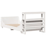 Bed Frame without Mattress White 75x190 cm Small Single Solid Wood Pine 3306484