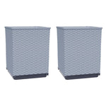 ZNTS Planters 2 pcs Light Grey 30x30x37 cm Polypropylene 364181