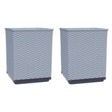 Planters 2 pcs Light Grey 30x30x37 cm Polypropylene 364181