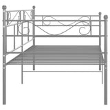 Sofa Bed Frame without Mattress Grey Metal 90x200 cm 324769