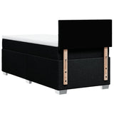 Box Spring Bed with Mattress Black 100x200 cm Fabric 3285801