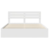 Bed Frame with Headboard White 180 x 200 cm Solid Pine Wood 3411383