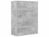 CD Storage Rack 4 pcs Concrete Grey 40 x 17 x 17 cm 8012717