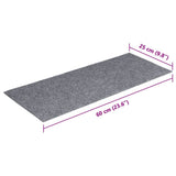 Stair Mats Self-adhesive 15 pcs 60x25 cm Light Grey Rectangular 326915