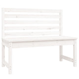 Garden Bench White 109 cm Solid Wood Pine 824033