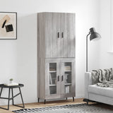 Highboard Grey Sonoma 69.5x34x180 cm Engineered Wood 3195753