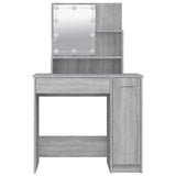Dressing Table with LED Grey Sonoma 86.5x35x136 cm 820485