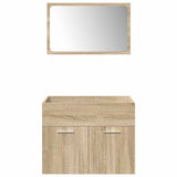 5 Piece Bathroom Furniture Set Sonoma Oak Engineered Wood 3325030
