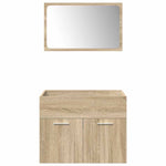 ZNTS 4 Piece Bathroom Furniture Set Sonoma Oak Engineered Wood 3325027