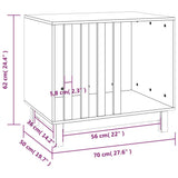 Dog House White 70x50x62 cm Solid Wood Pine 822482