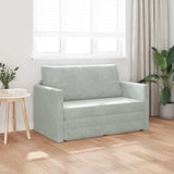 Sofa Bed Light Grey 124 x 204 x 61 cm Velvet 4106702