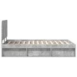 Bed Frame Concerte Grey 135 x 190 cm Solid Pine Wood 3412500