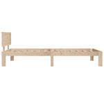 Bed Frame without Mattress Solid Wood Pine 100x200cm 810485