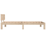Bed Frame without Mattress Solid Wood Pine 100x200cm 810485