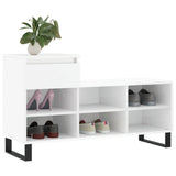Shoe Cabinet High Gloss White 102x36x60 cm Engineered Wood 831374