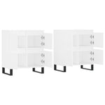 Sideboards 2 pcs White Engineered Wood 3190181