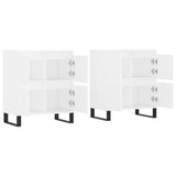 Sideboards 2 pcs White Engineered Wood 3190181