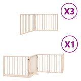 Dog Gate with Door Foldable 10 Panels 800 cm Poplar Wood 3155555