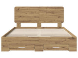 Bed Frame with Drawer Artisan Oak 120 x 190 cm Engineered Wood 3412818
