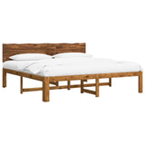 Double Bed Frame with Headboard ROSTOCK Natural 180 x 200 cm 3405456