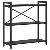 Bookshelf Black Oak 80 x 30 x 85 cm Engineered Wood 868425