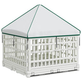 4 Panel Dog Playpen with Roof 177.5 x 154.5 x 112 cm Plastic 42027222