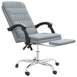 Reclining Office Chair Light Grey Fabric 349647