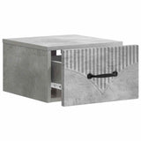 Wall-Mounted Bedside Cabinet with Drawer 2 pcs Concrete Grey 898942