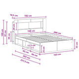 Bed Frame with Storage White 160 x 200 cm Engineered Wood 3433509