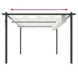 Garden Gazebo with Retractable Roof 4x3 m Cream 318537
