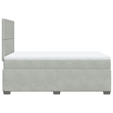 Box Spring Bed with Mattress Light Grey 120x200 cm Velvet 3290876