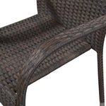 Stackable Outdoor Chairs 6 pcs Poly Rattan Brown 310086
